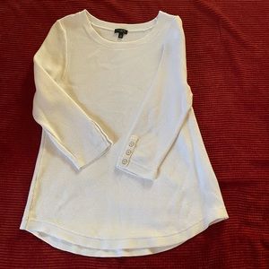 White long sleeve petite blouse.